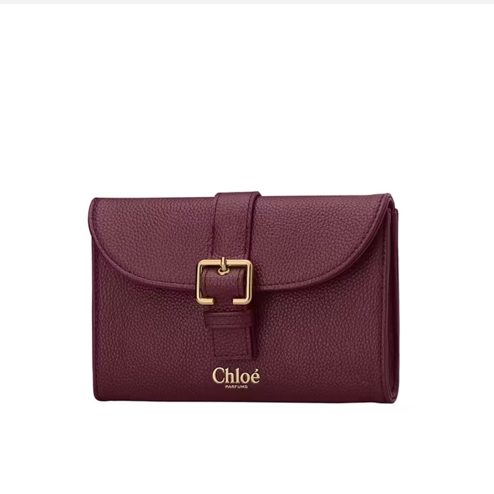 Chloe Burgundy Clutch